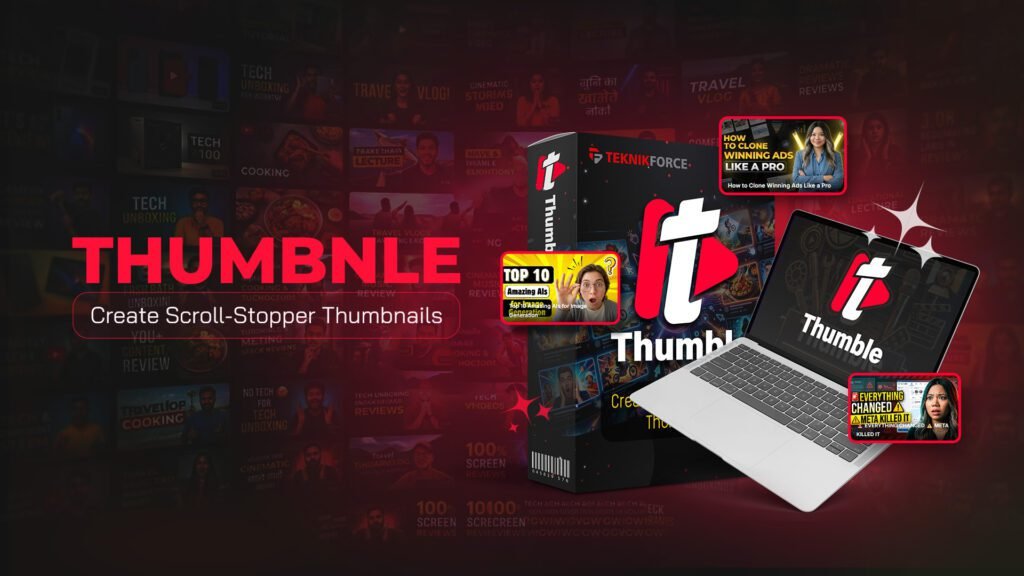 Thumble AI thumbnail creator for YouTube videos