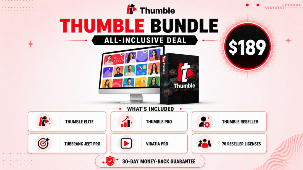 Thumble bundle comparison showing the $189 All-Inclusive Deal and included products
